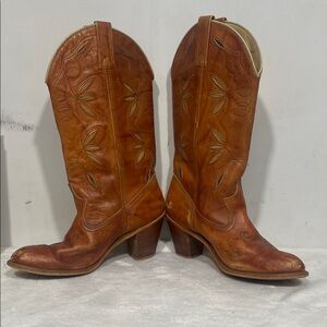 Women's Brown Western Leather Boots